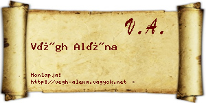 Végh Aléna névjegykártya